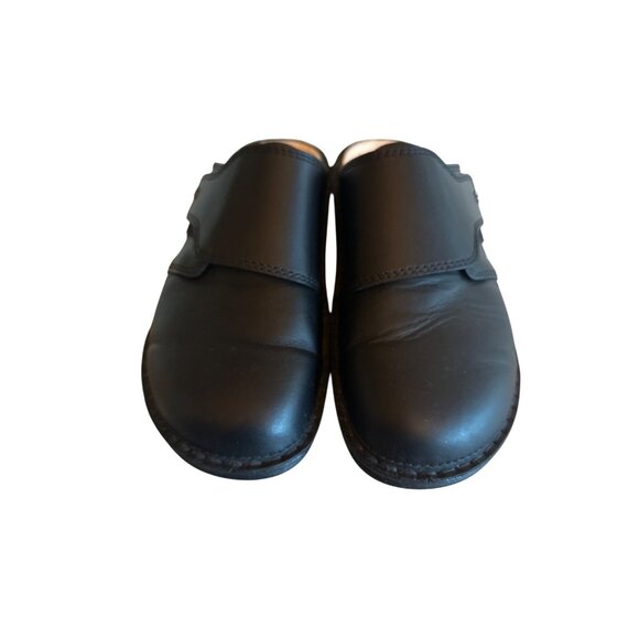 Finn Comfort Aussie Black Leather Clogs Size 40 - Picture 1 of 4
